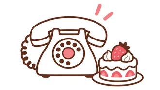 鳴りつづける電話のイラスト